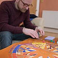 The board and playing pieces